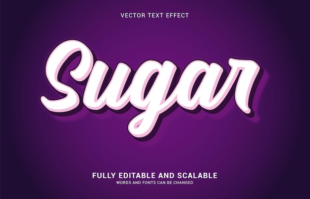 Editable text effect sugar style can be use to make title