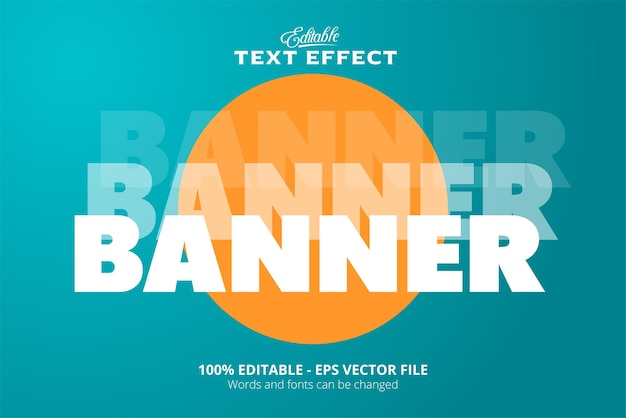 Vector editable text effect suitable for social media magazine catalog designs colorful style banner text effect