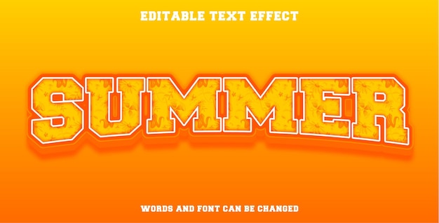 Editable text effect summer