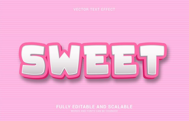 Editable text effect Sweet style can be use to make Title