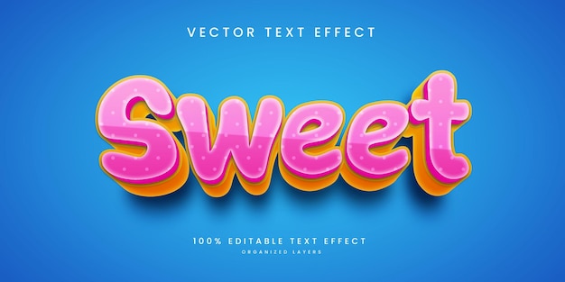 Premium Vector | Editable text effect in sweet style