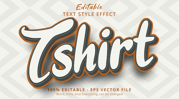 Editable text effect, t-shirt text on popular color style effect