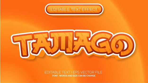 Editable text effect tamago