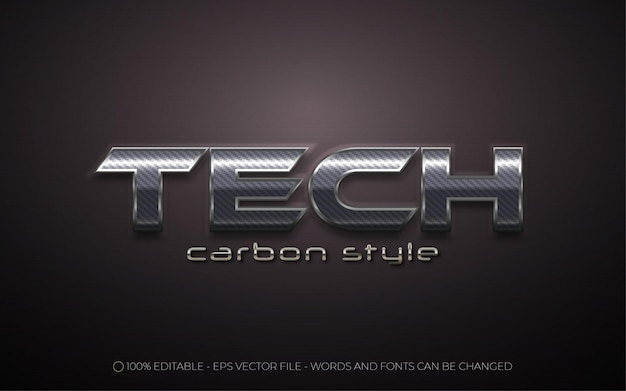 編集可能なテキスト効果、Tech Carbon Style
