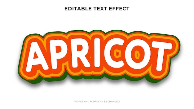 Editable text effect template