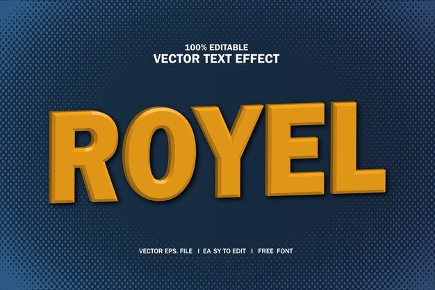 Editable text effect template