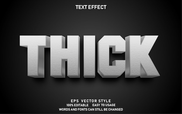 Editable Text Effect Thick 