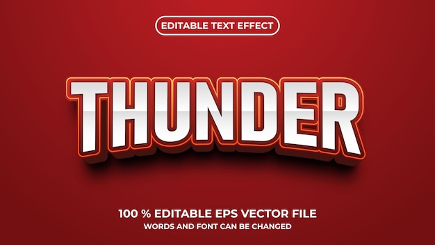 Editable text effect thunder