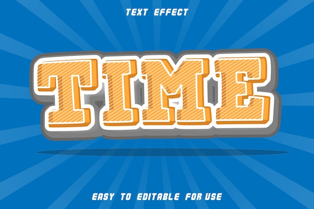 Editable text effect time