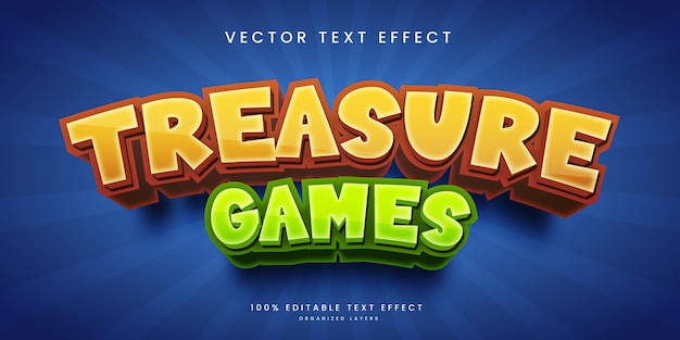 Effetto di testo modificabile in treasure games style