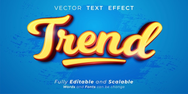 Editable text effect - Trend text style concept