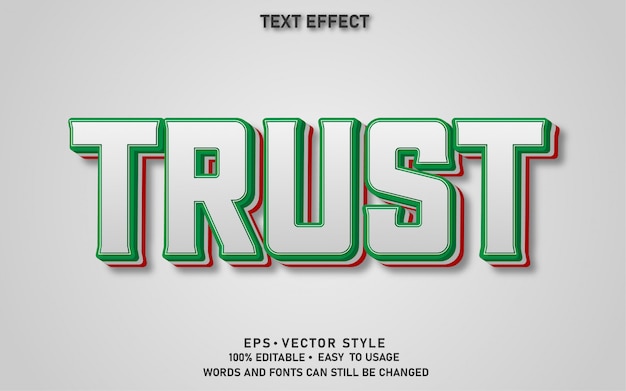 Editable Text Effect Trust