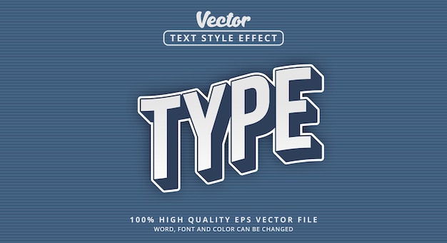 Editable text effect, Type text on modern soft light color style