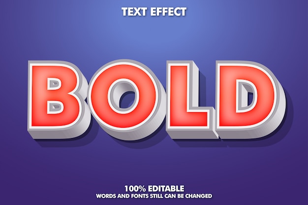 Editable text effect,  typography