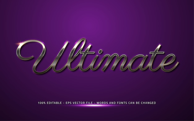 Editable text effect Ultimate style