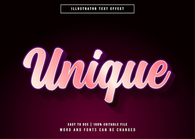 Editable Text Effect - Unique Pinky Metallic Style