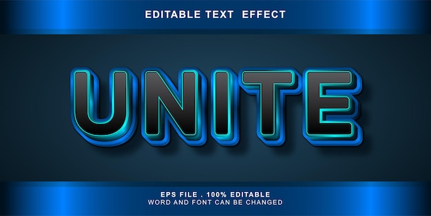 editable text effect unite