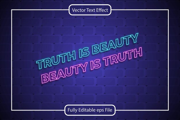 Vector editable text effect vector template