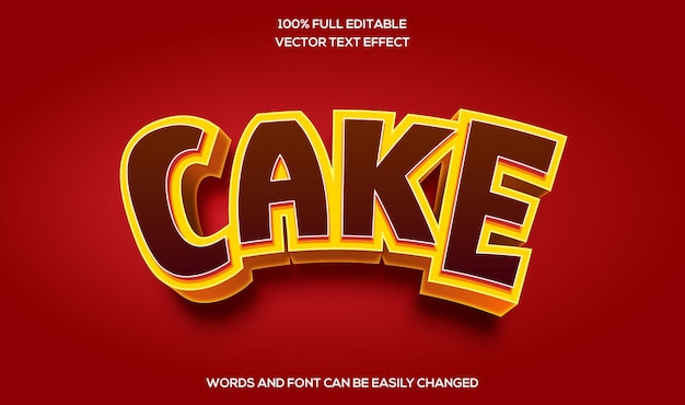 Editable text effect vector