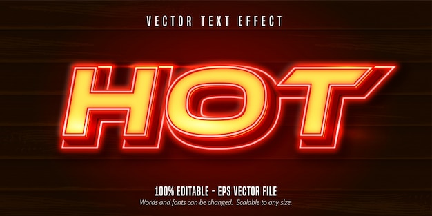 Vector editable text effect - very hot style