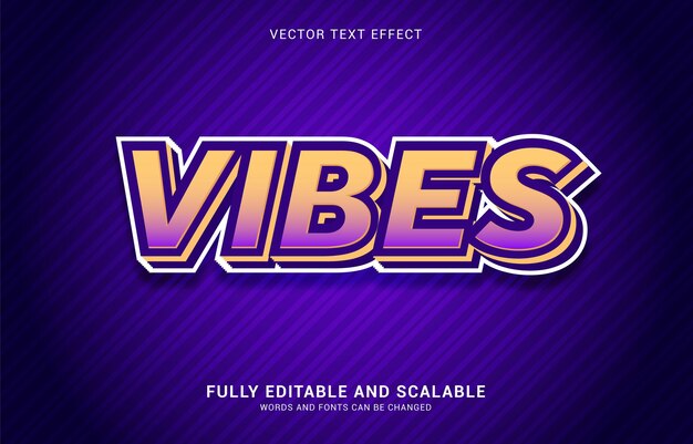 편집 가능한 텍스트 효과 Vibes 스타일을 사용하여 제목을 만들 수 있습니다.