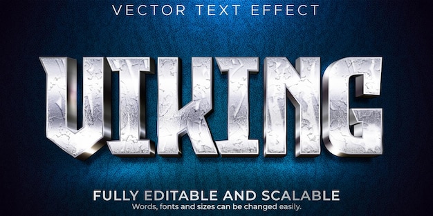 Editable text effect, vikings nordic text style