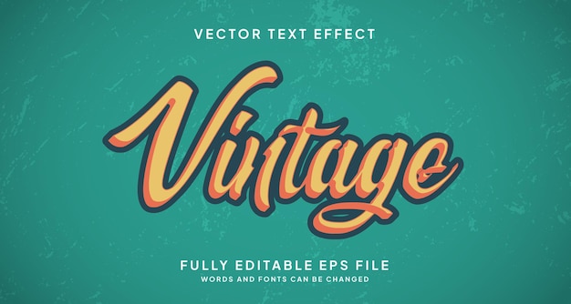 Editable Text Effect Vintage Style