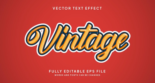 Editable Text Effect Vintage Style