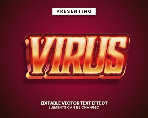 Vector editable text effect - virus style