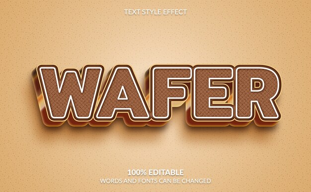 Editable text effect wafer text style