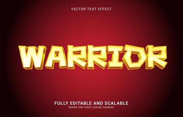 Editable text effect Warrior style can be use to make Title