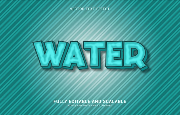 Effetto di testo modificabile, lo stile dell'acqua può essere utilizzato per creare il titolo