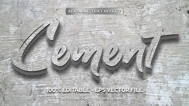 Editable text effect with natural stone background