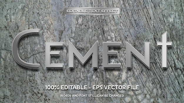 Vector editable text effect with natural stone background