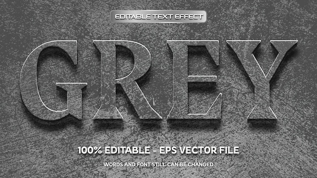 Vector editable text effect with natural stone background