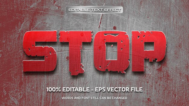 editable text effect with natural stone background