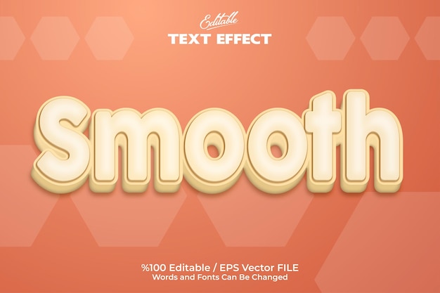 Editable text effect with soft image written on dark orange background Smooth text effect