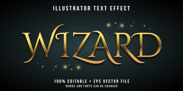 Editable text effect - wizard magic style