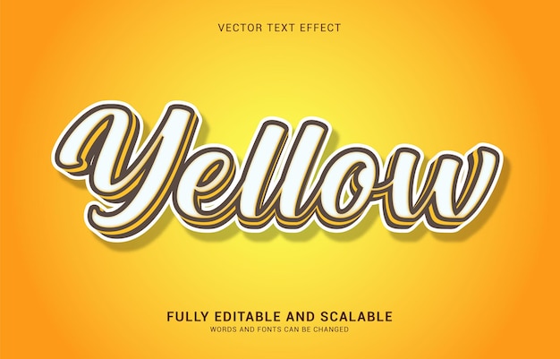 Effetto testo modificabile lo stile giallo può essere utilizzato per creare il titolo
