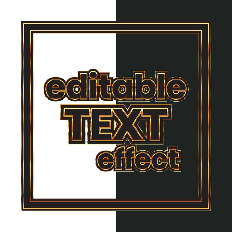 Vector editable text effect4