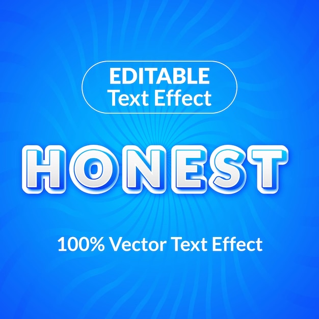 Vector editable text effect