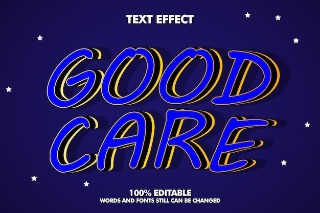 Editable text effect