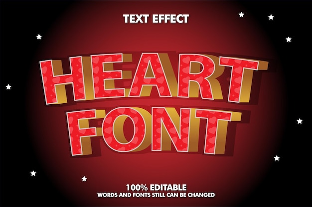 Editable text effect