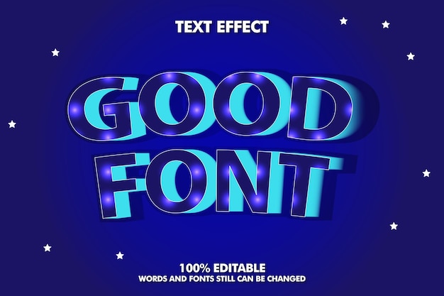 Editable text effect