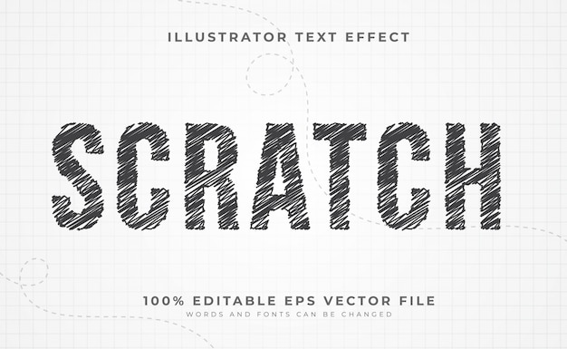 Vector editable text effect