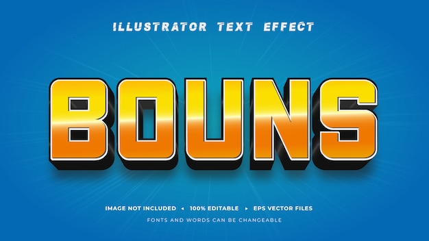 Editable text effect