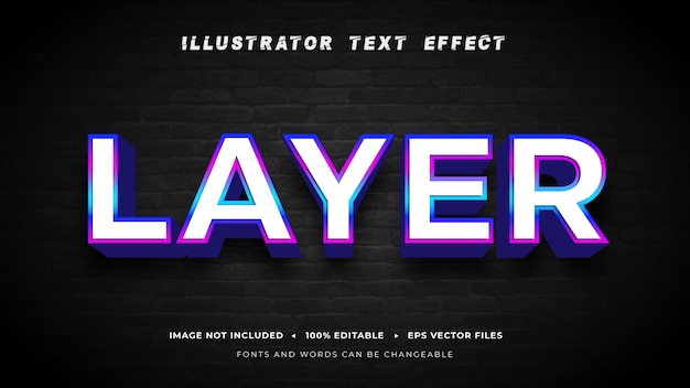 Editable text effect