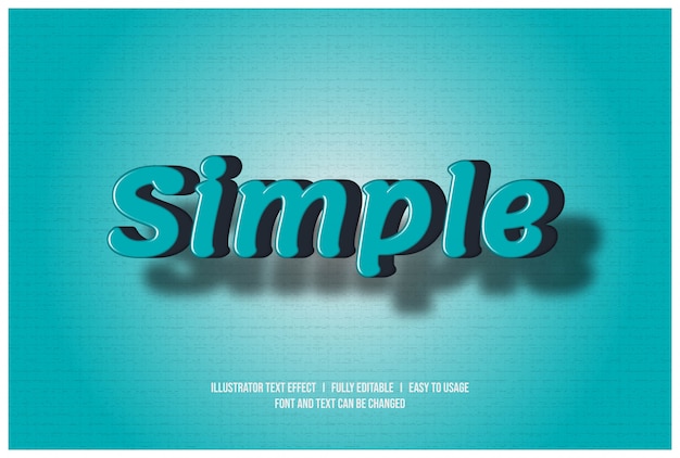 Vector editable text effect