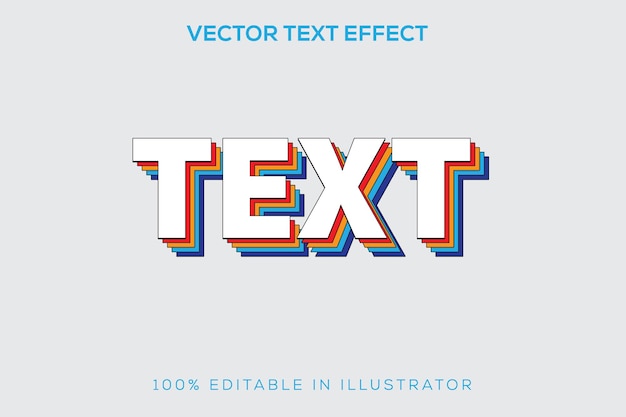 Vector editable text effect