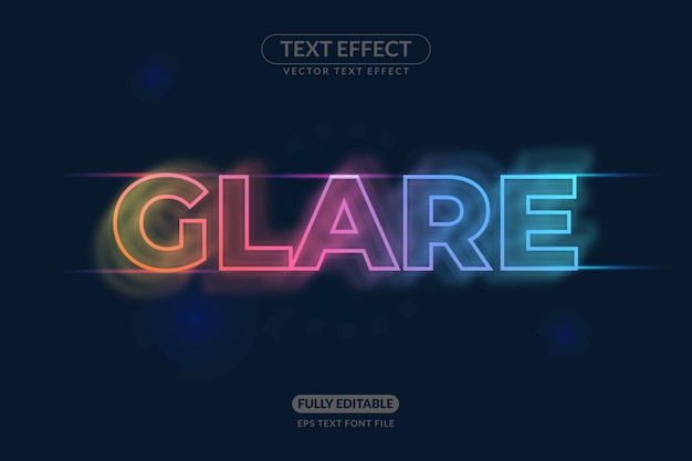 Editable text effect